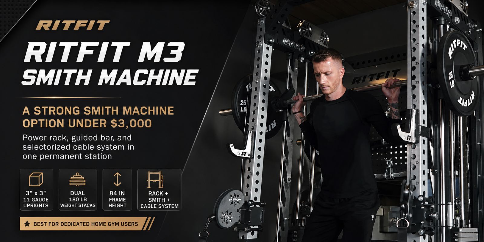 Best Smith Machine for Home Gym Under $3,000 in 2026: RitFit M3 Guide