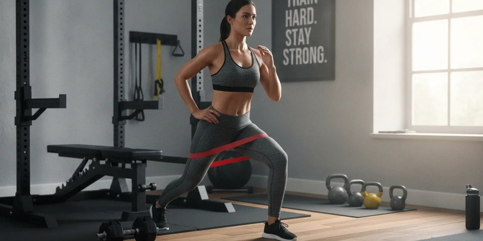 Resistance band leg exercises