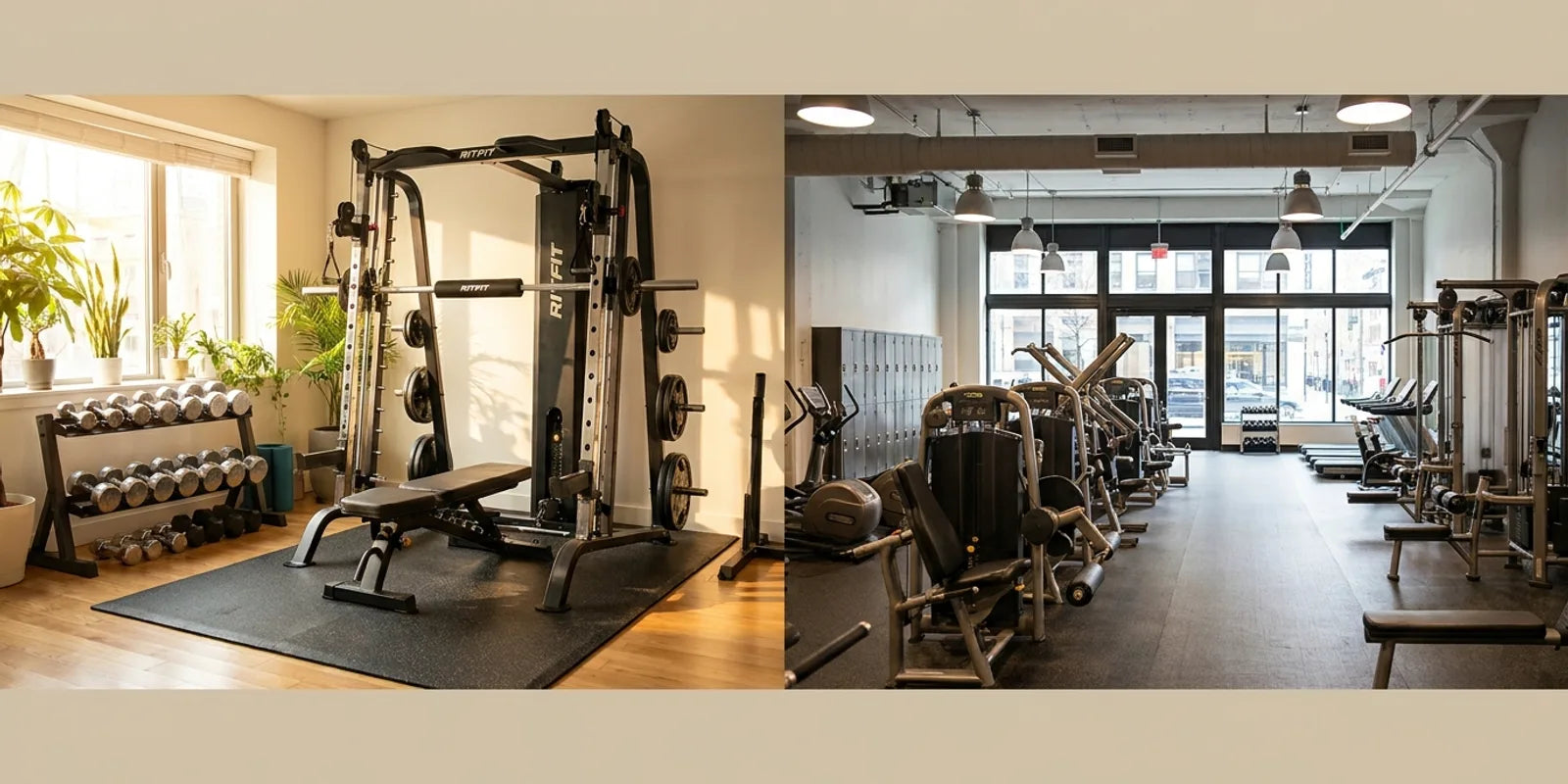 24 Hour Fitness membership cost comparison with a home gym setup
