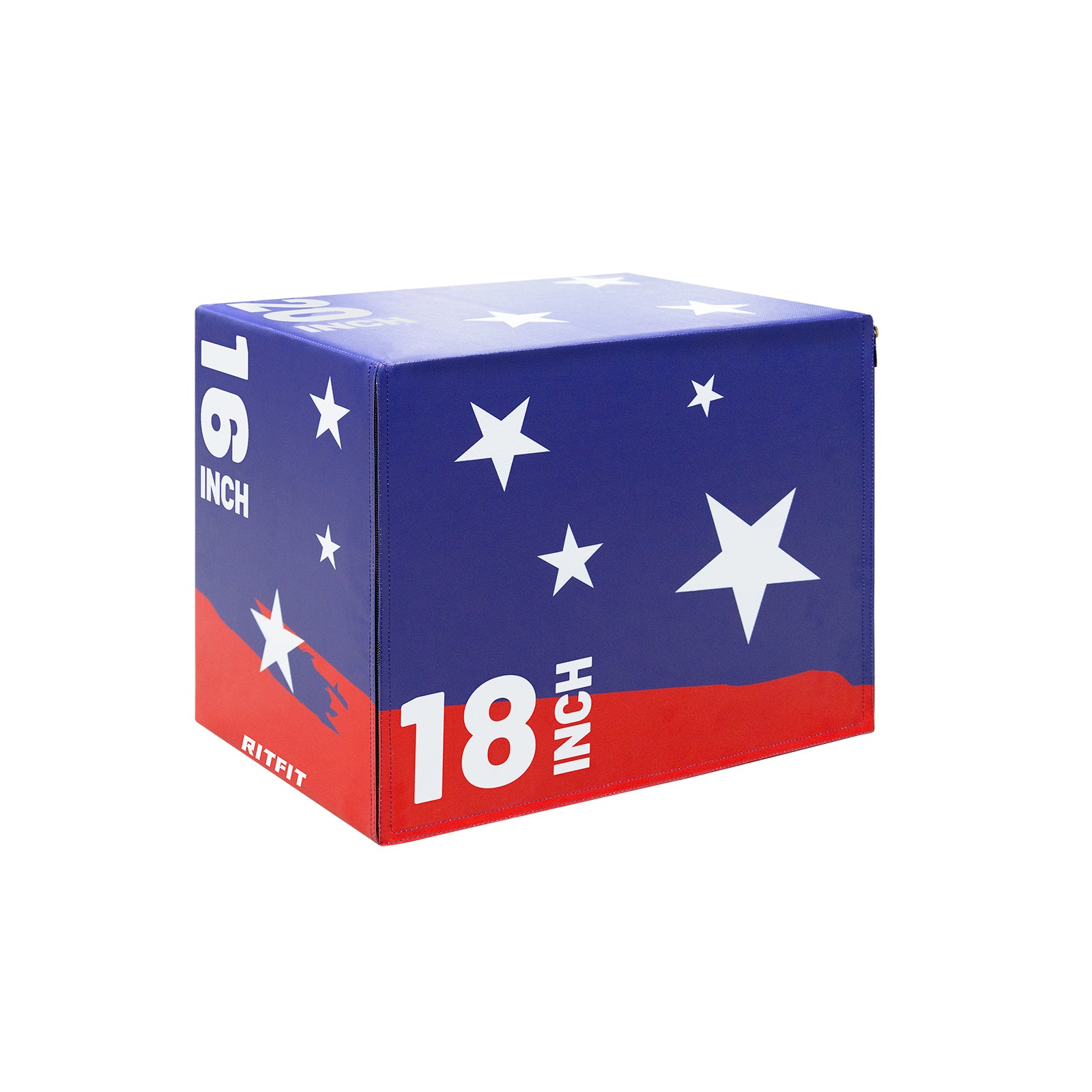 RitFit Patriotic Color 3-in-1 Foam Plyo Box Jump Platform