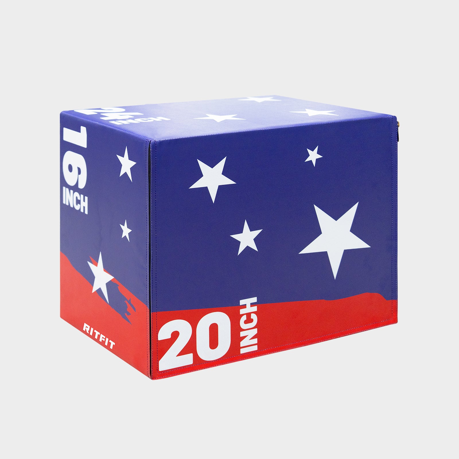 RitFit Patriotic Color 3-in-1 Foam Plyo Box Jump Platform