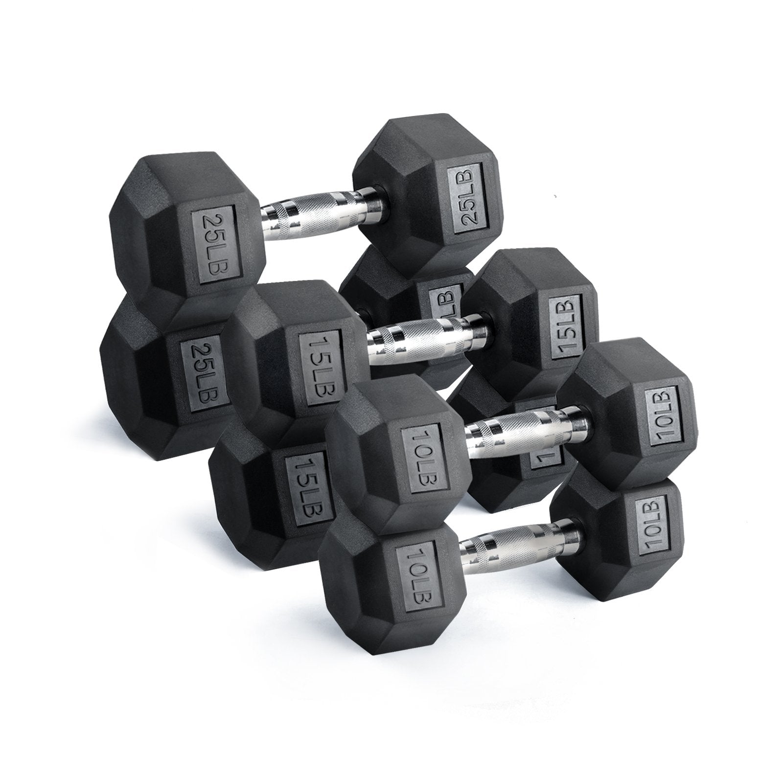 RitFit Rubber Hex Dumbbells Pairs and Sets - RitFit