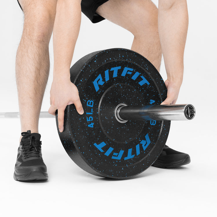 RitFit Fleck Bumper Plates 2-Inch Olympic Rubber Weight Plates - RitFit