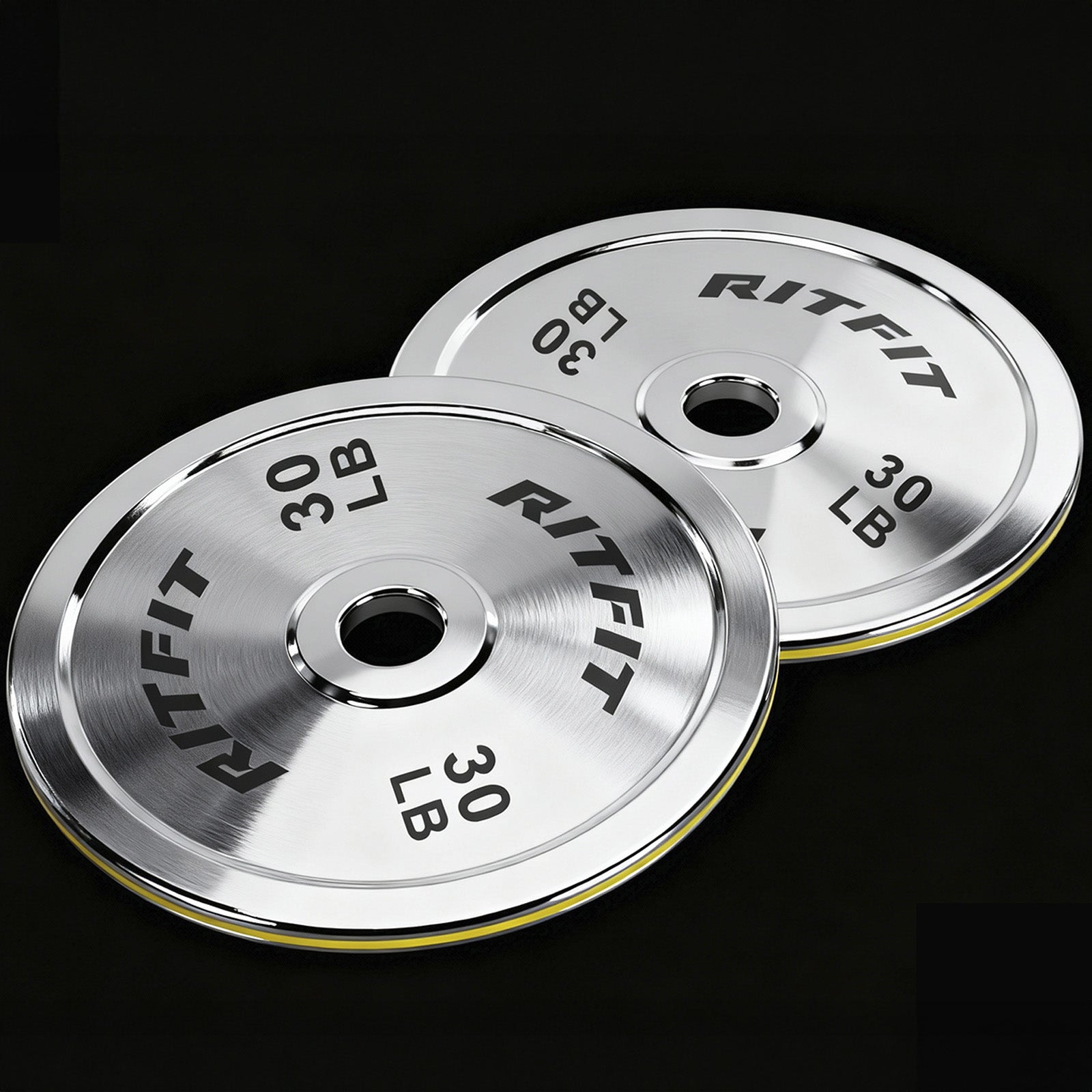 RitFit Silver Steel Strip Olympic Plates 2-Inch