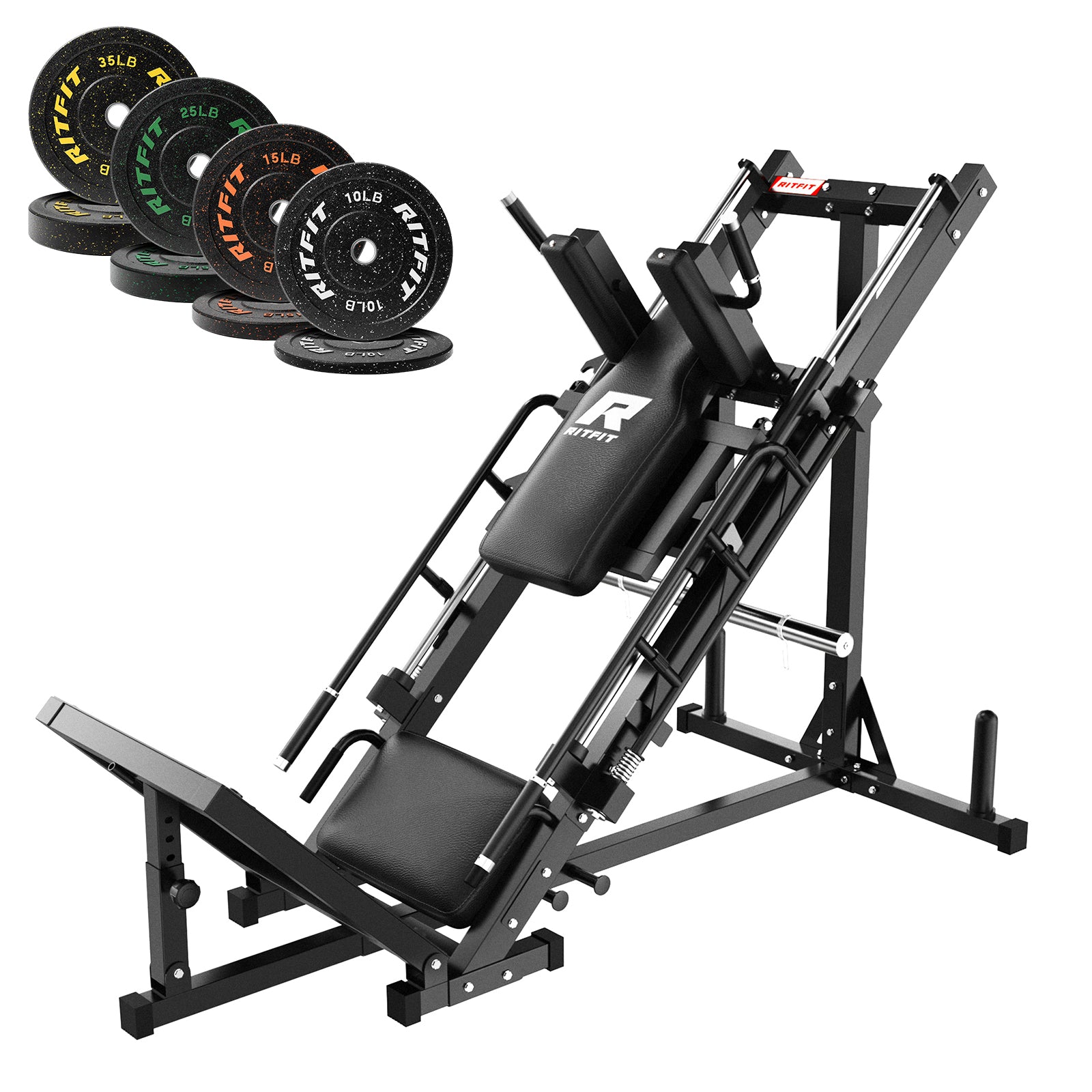 RitFit BLP01 Full Leg Workout Package 3-In-1 Leg Press, Hack Squat, and Calf Raise Set - RitFit
