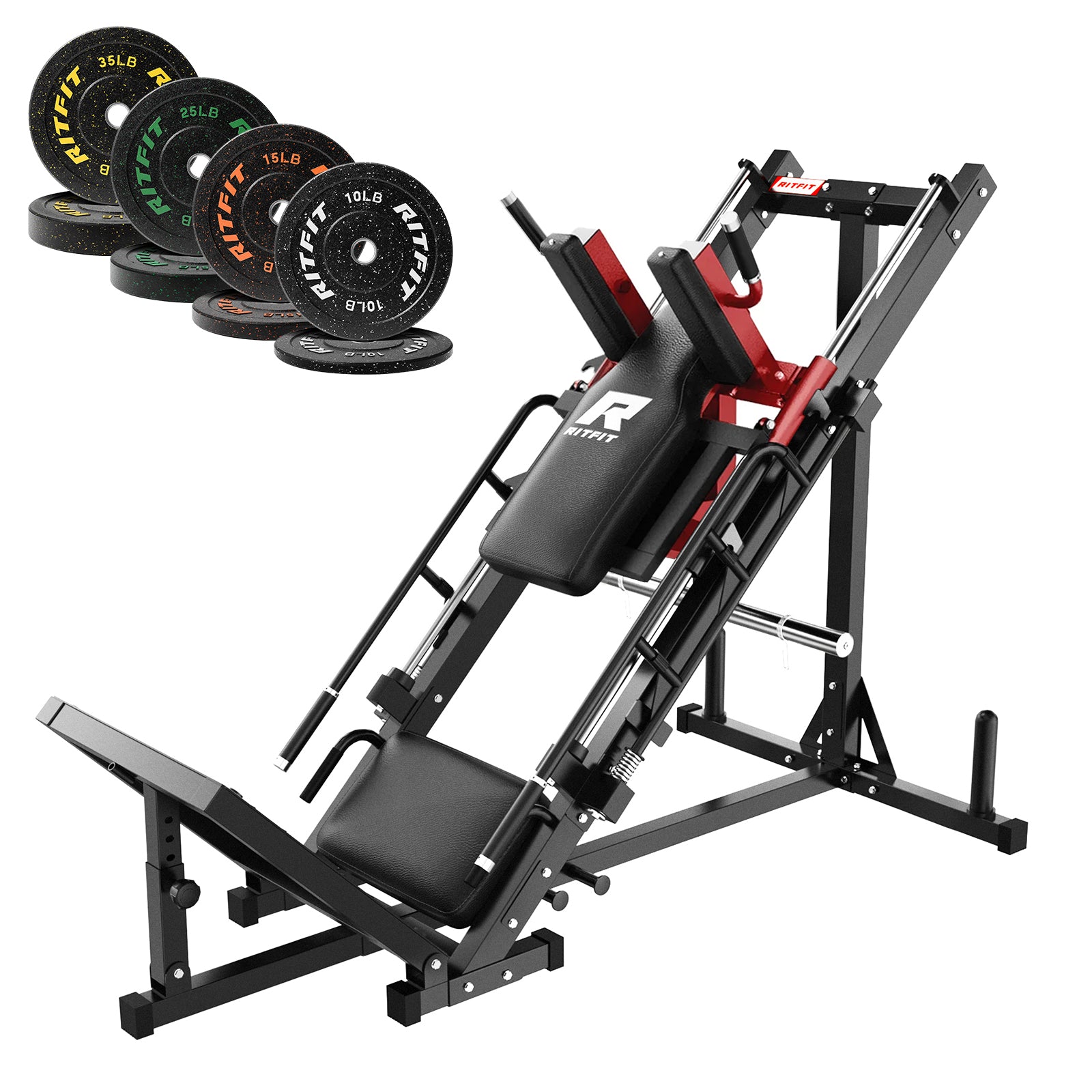 RitFit BLP01 Full Leg Workout Package 3-In-1 Leg Press, Hack Squat, and Calf Raise Set - RitFit