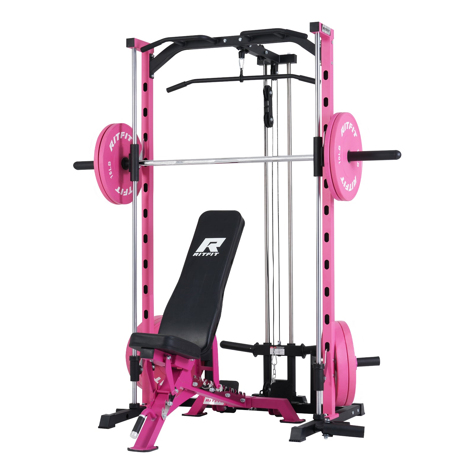 RitFit PSR05 2.0 Pink Smith Machine Package with LAT-Pull Down Attachments