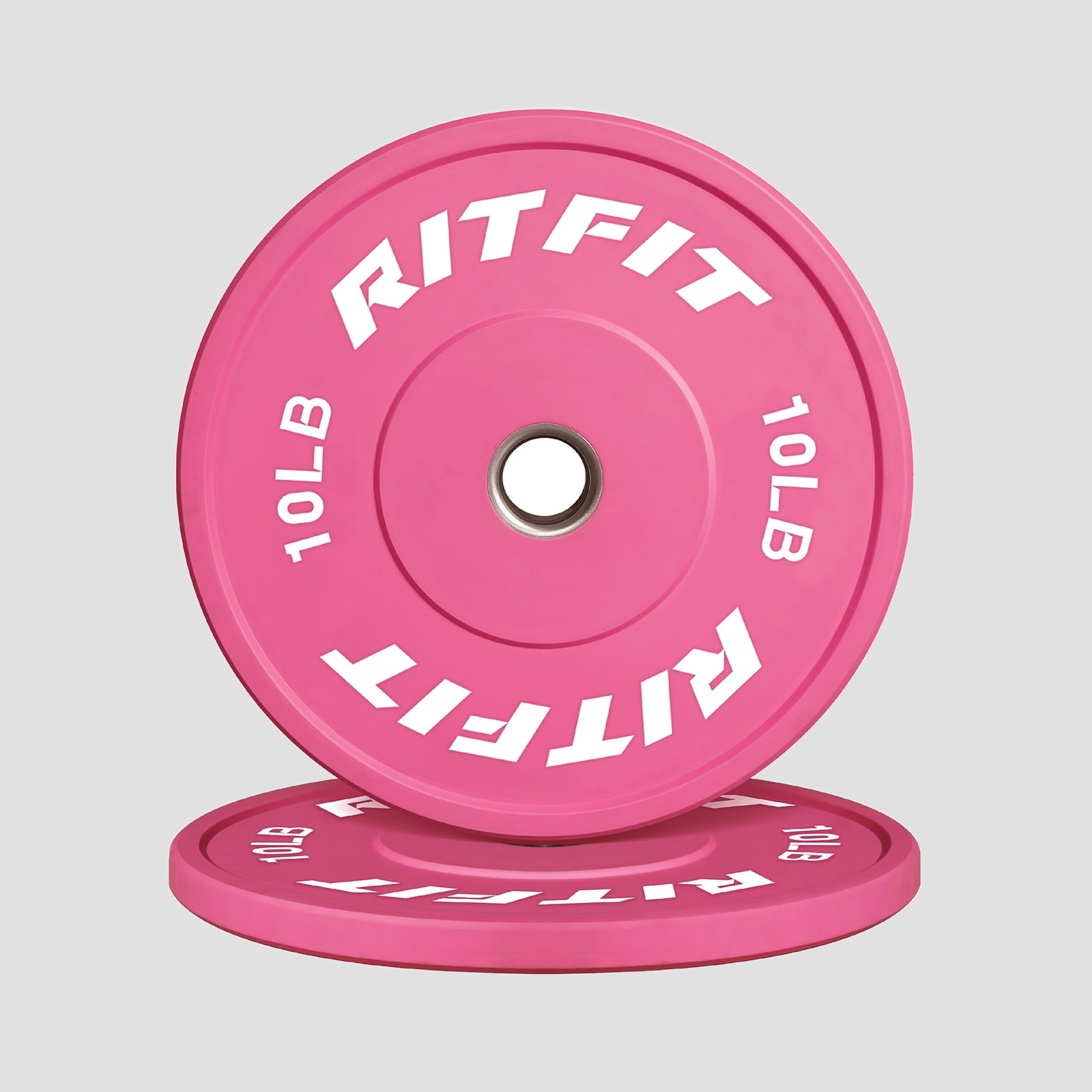 RitFit Pink Weight Plates Olympic Bumper Plates Weight Plates Fit 2" Barbells