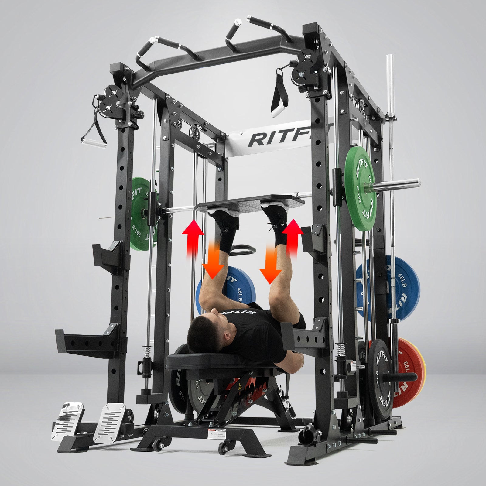 RitFit AT04 Foot Plate for Leg Press – Smith Machine Compatible - RitFit