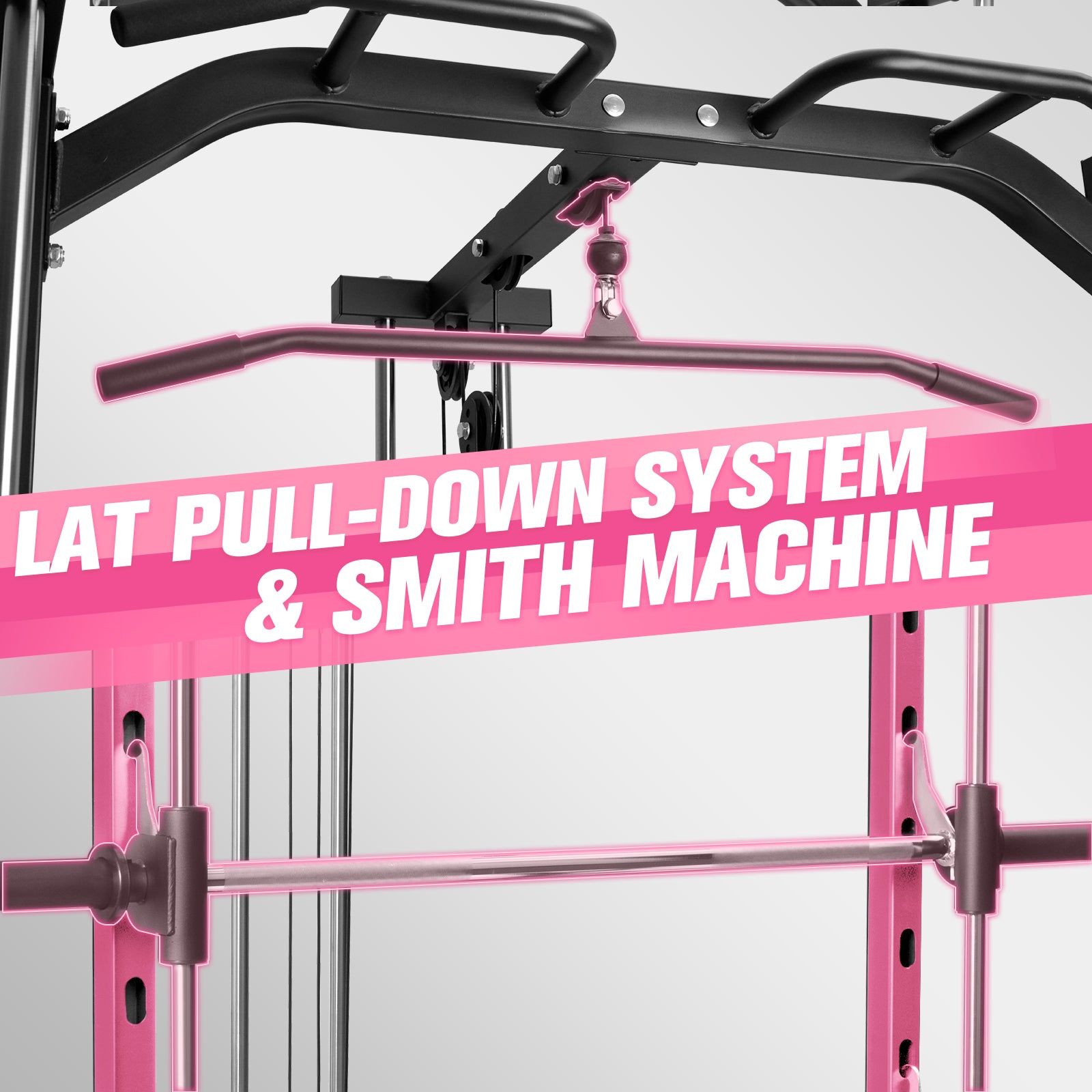 RitFit PSR05 2.0 Pink Smith Machine Package with LAT-Pull Down Attachments