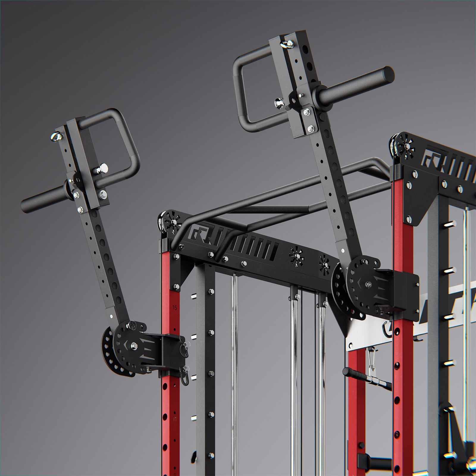 RitFit LAM1 adjustable lever arm attachment for M1 PRO fitness equipment, showcasing the metal lever and attachment mechanism.