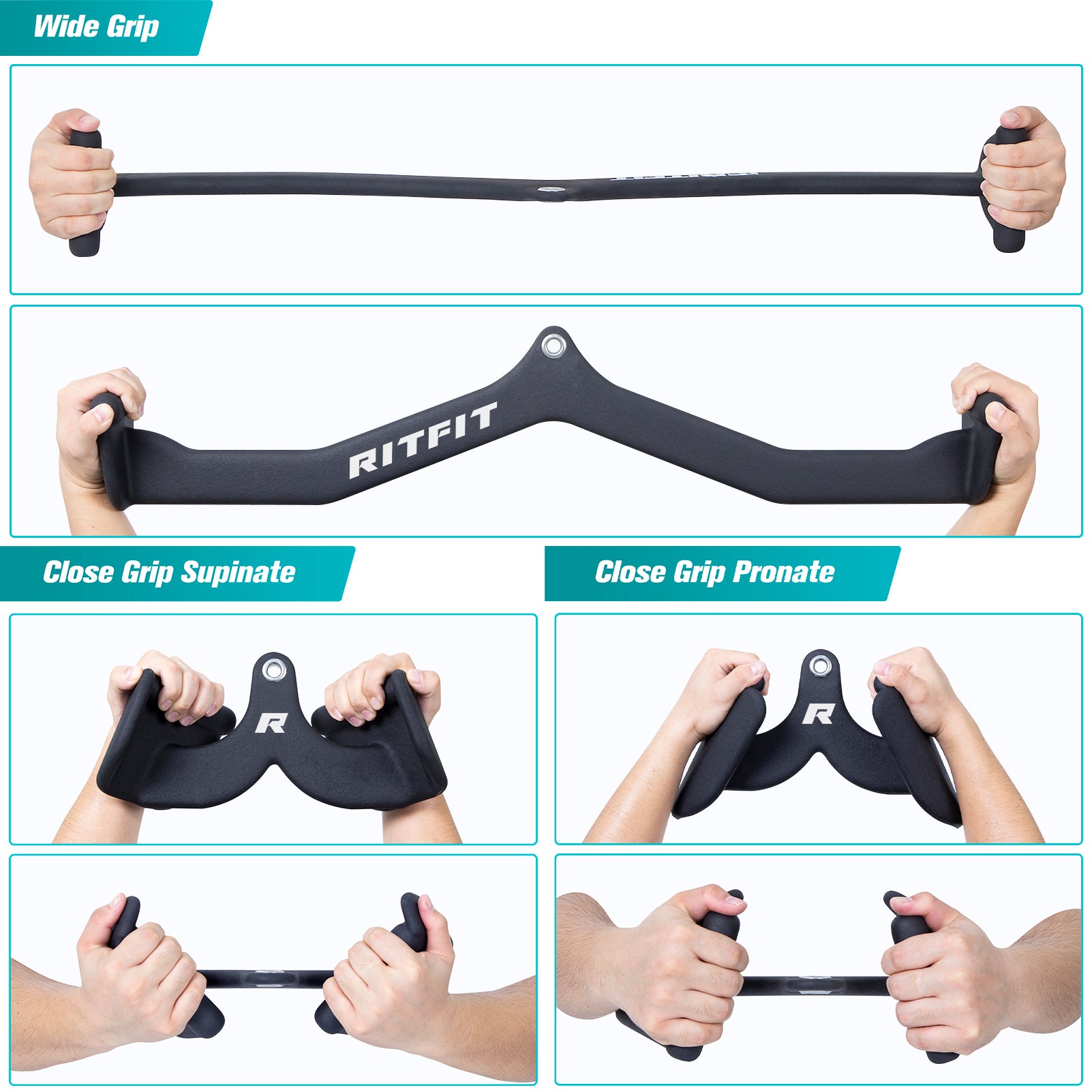 RitFit 5pcs Lat Pulldown Bar Combo - RitFit