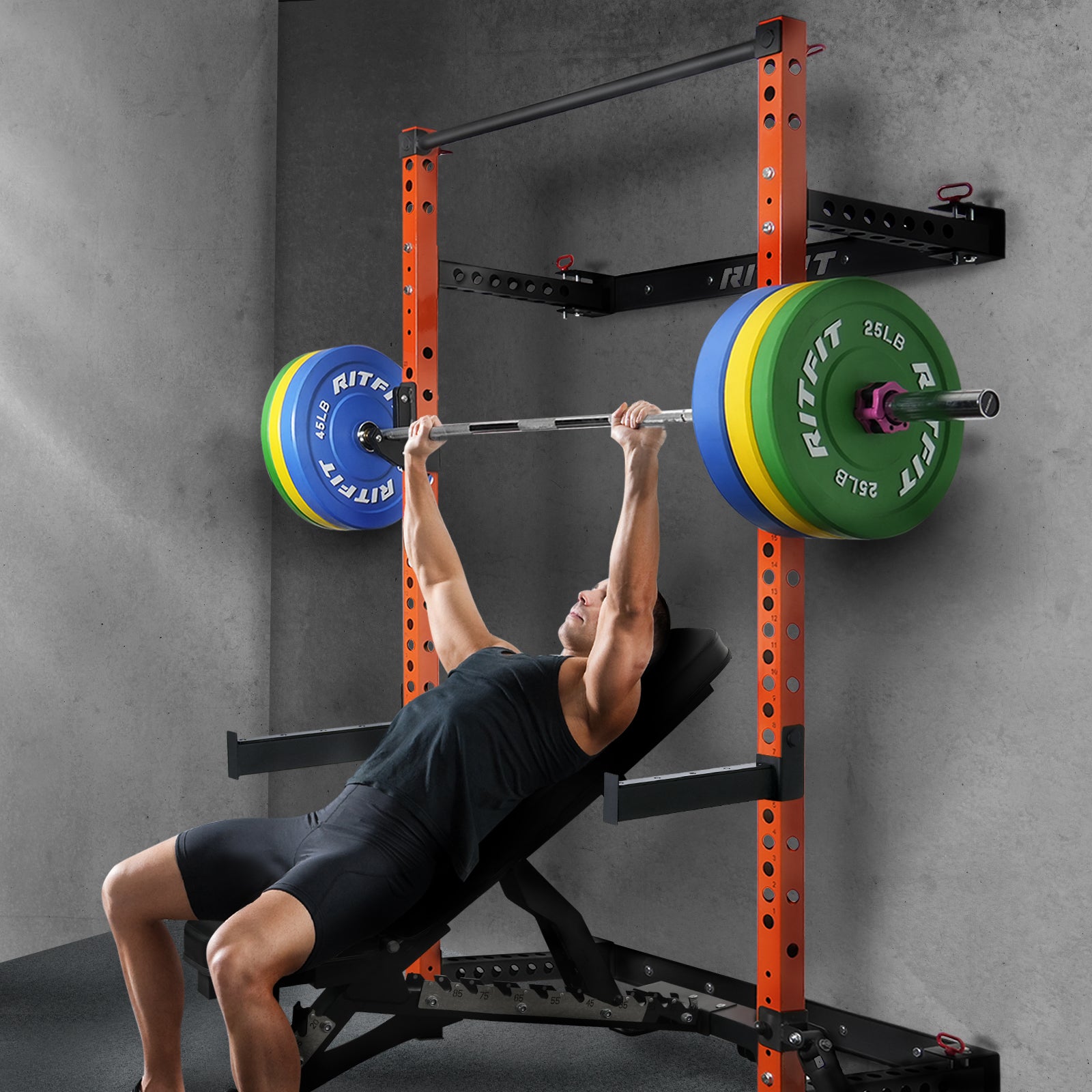 Ritfit Multi-Functional Folding Squat Rack (PMW02) - RitFit