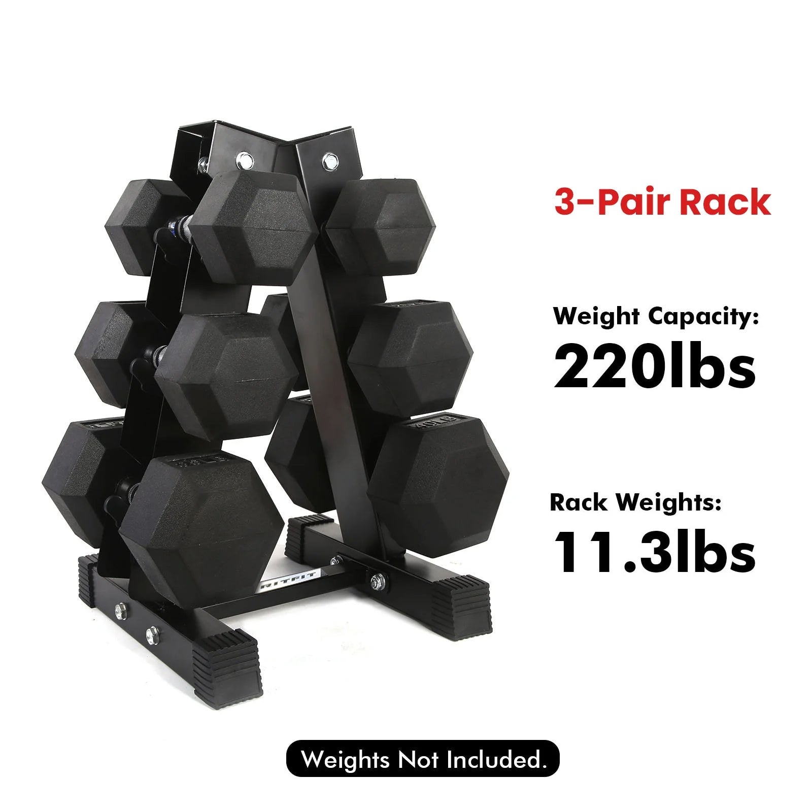RitFit A-Frame Dumbbell Storage Rack Stand 3/5/6 Pairs - RitFit