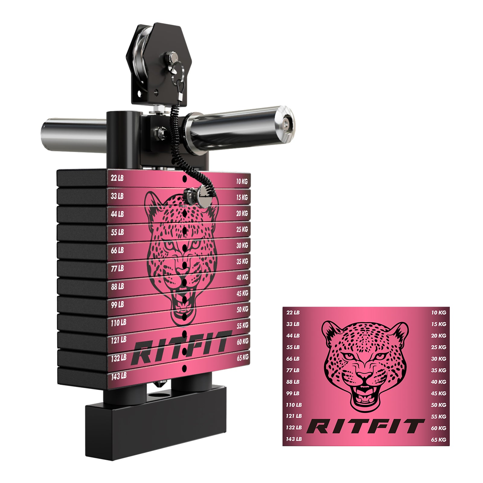 RitFit WSM1 Weight Stack Set 264lbs for M1 PRO - RitFit