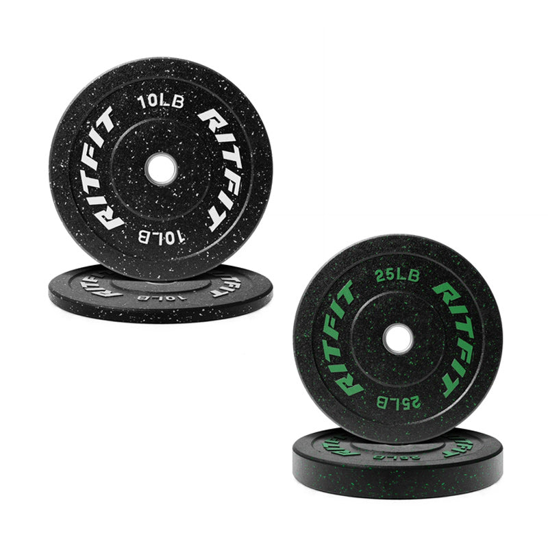 RitFit Fleck Olympic Bumper Weight Plates - 2-Inch
