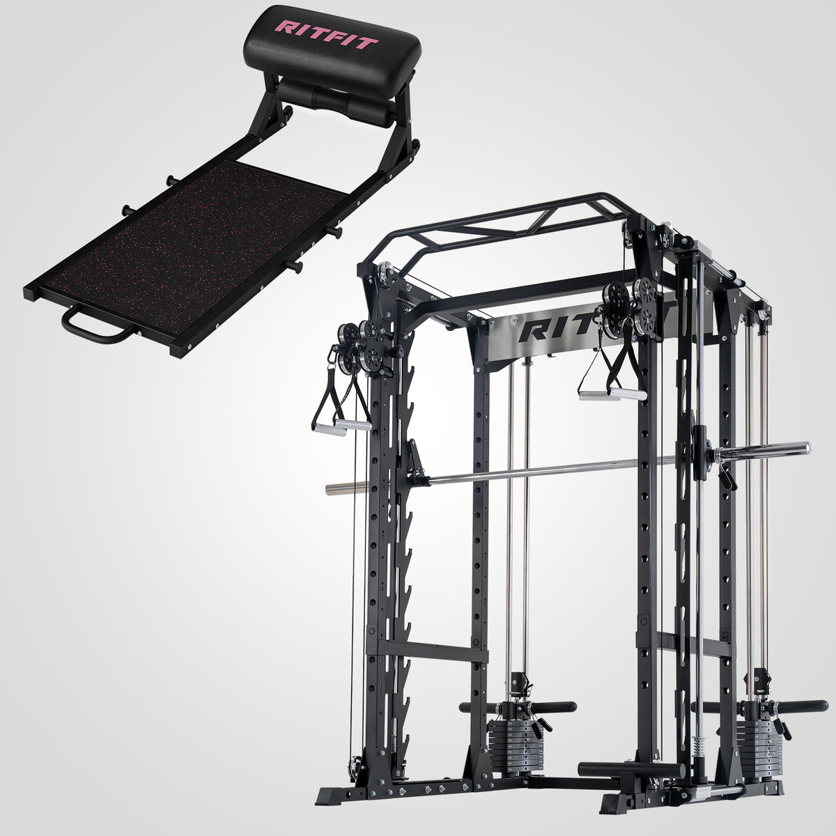 RitFit P9 &PHM02 Glute Power Bundle — 3D Smith & Hip Thrust System