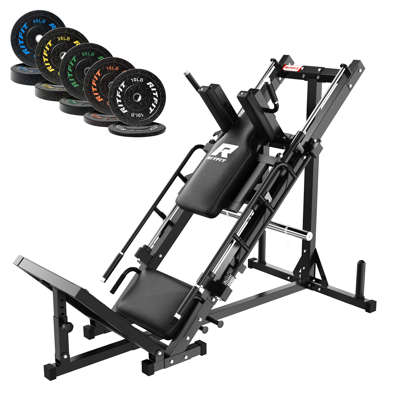 RitFit BLP01 Full Leg Workout Package 3-In-1 Leg Press, Hack Squat, and Calf Raise Set - RitFit