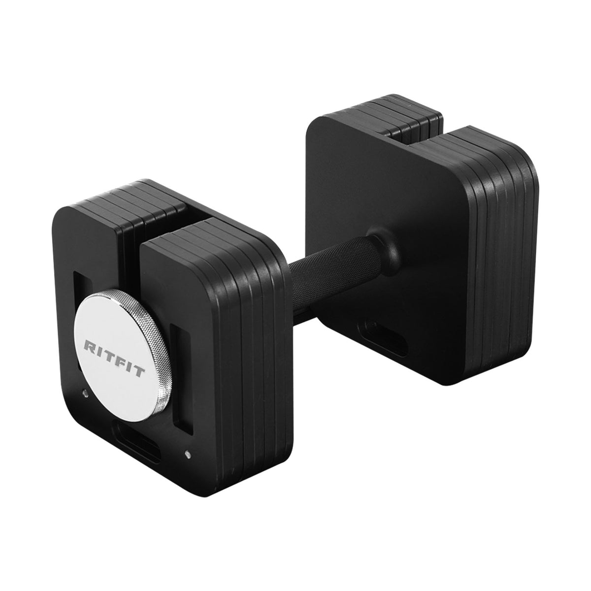 RitFit adjustable dumbbell set with rack and attachments for home gym strength training