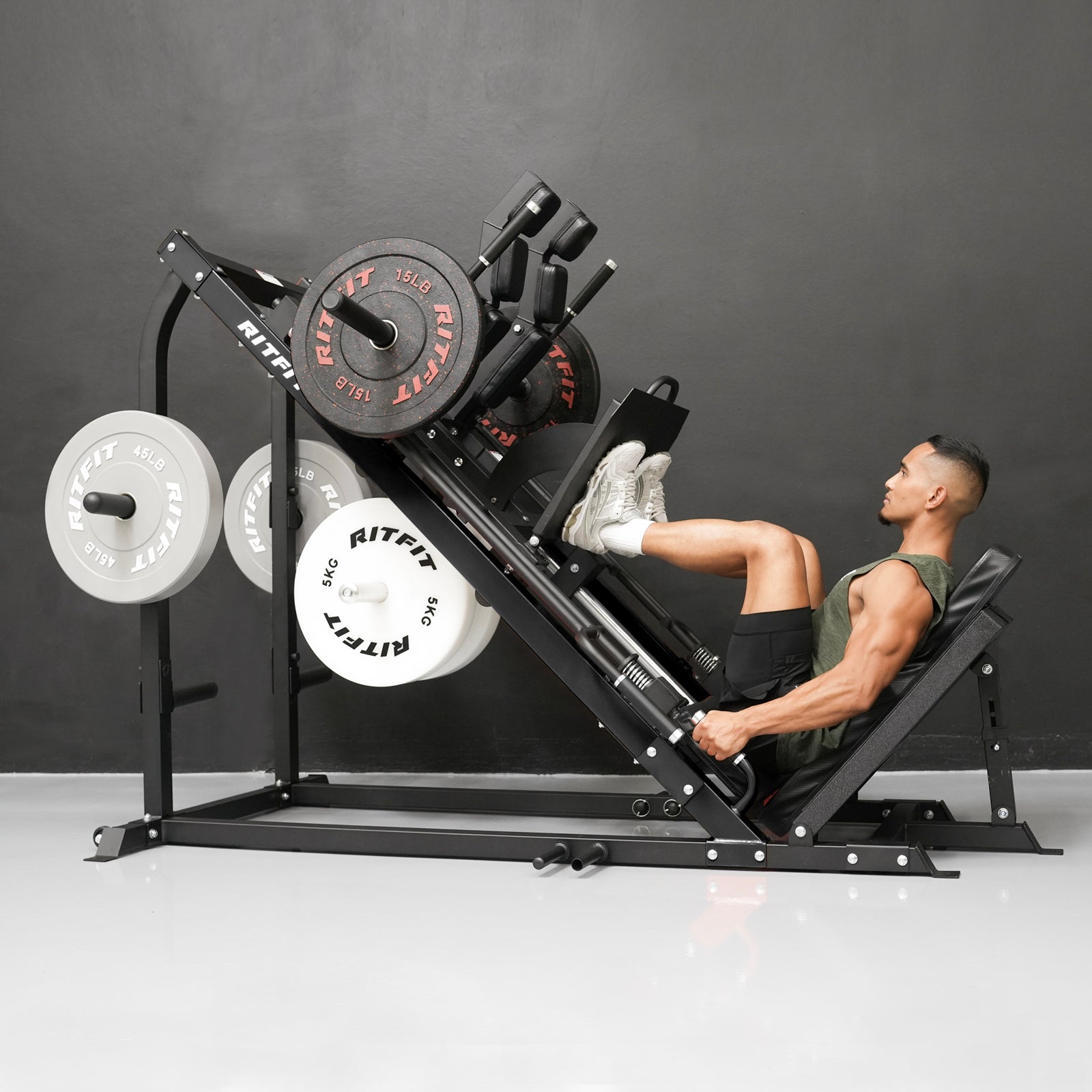 RitFit GAZELLE 3-in-1 Leg Press Hack Squat Machine for Home Gym - RitFit