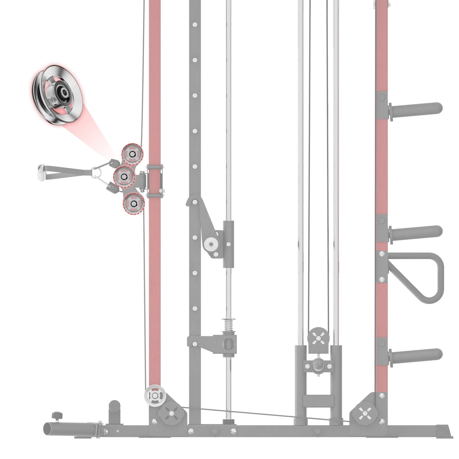 RitFit RTM1 DIY Dual Ratio Kit attachment for M1 PRO, showing the dual ratio components and installation hardware.