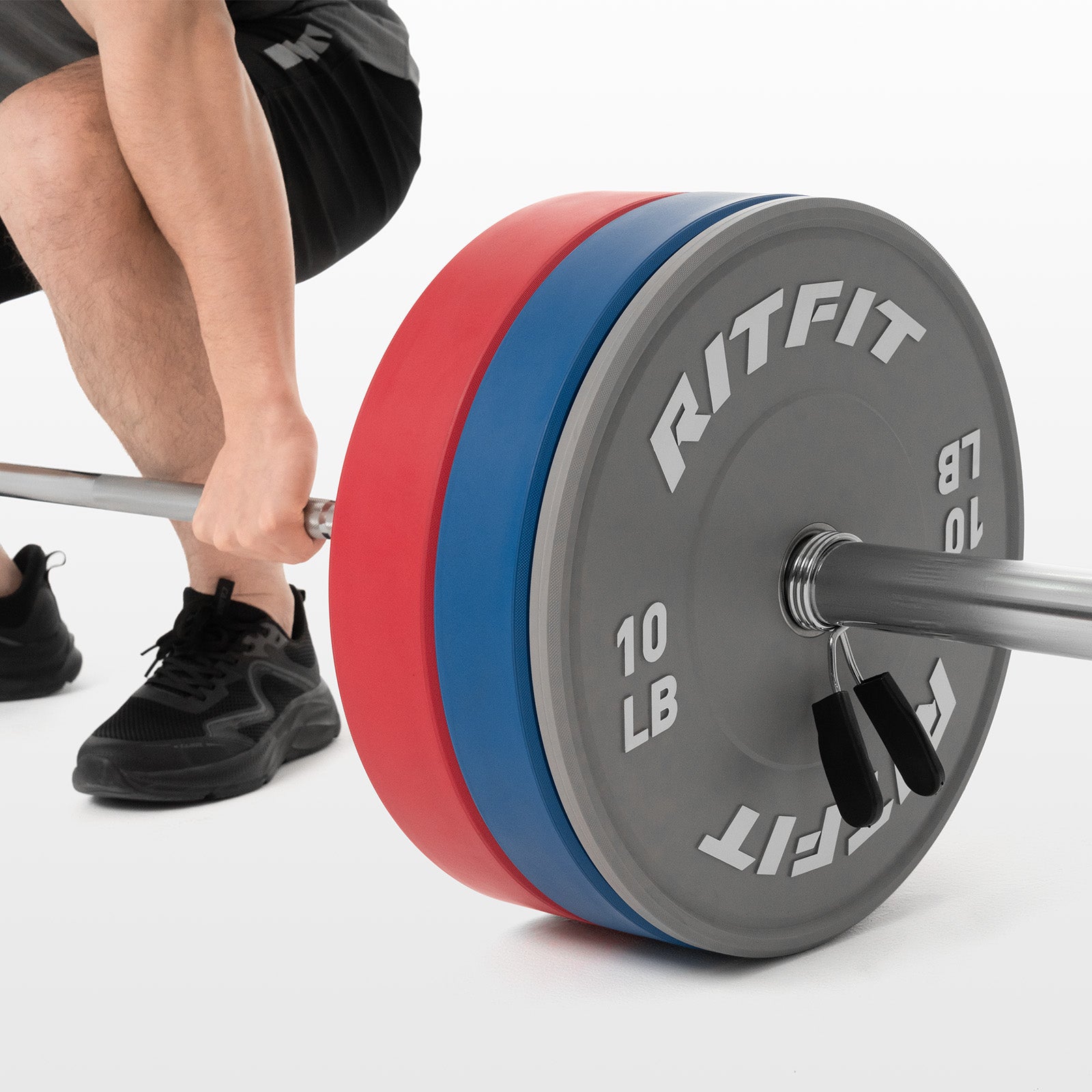 RitFit High-Grade Color Bumper Plates Olympic 2-Inch Rubber - RitFit