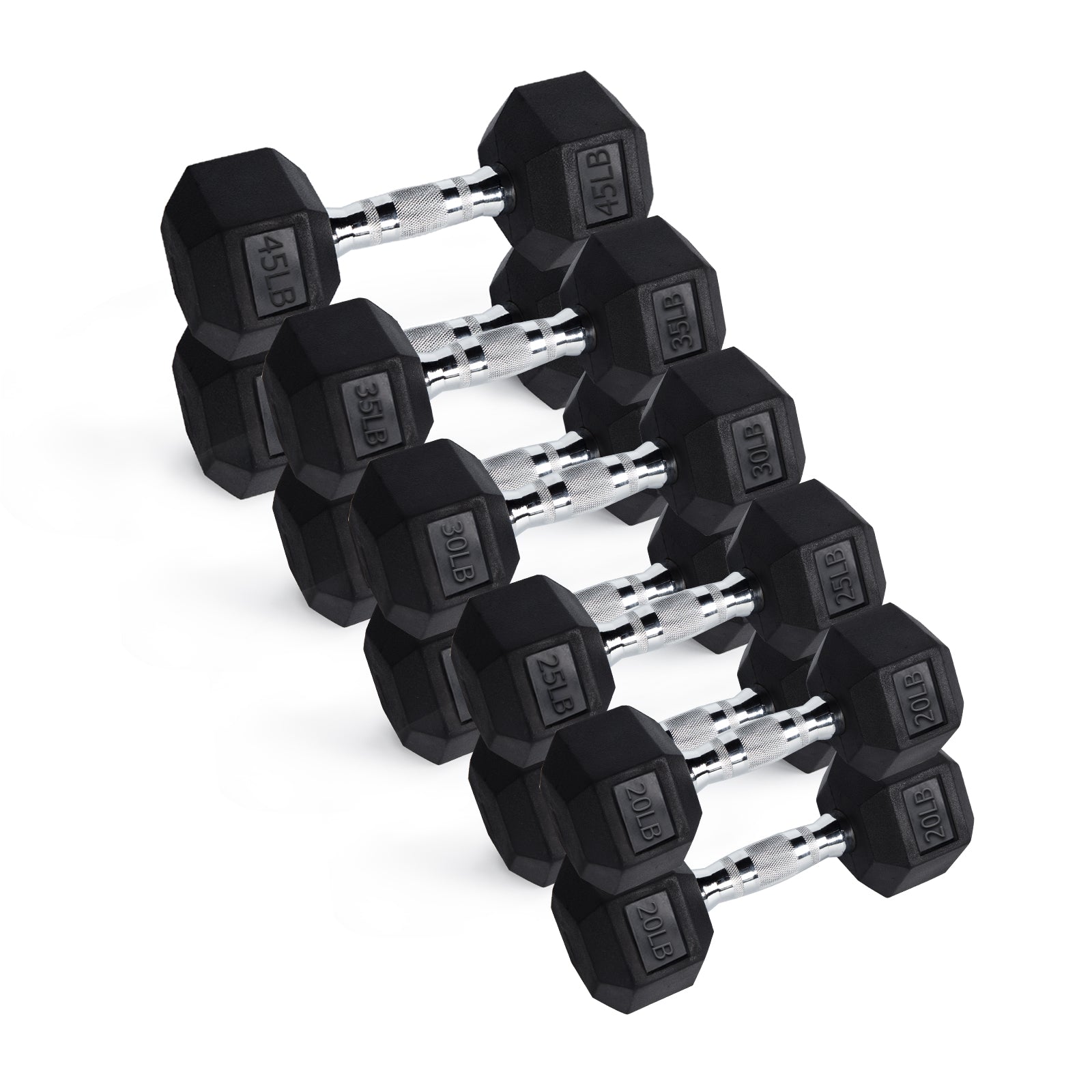 RitFit Rubber Hex Dumbbells Pairs and Sets - RitFit
