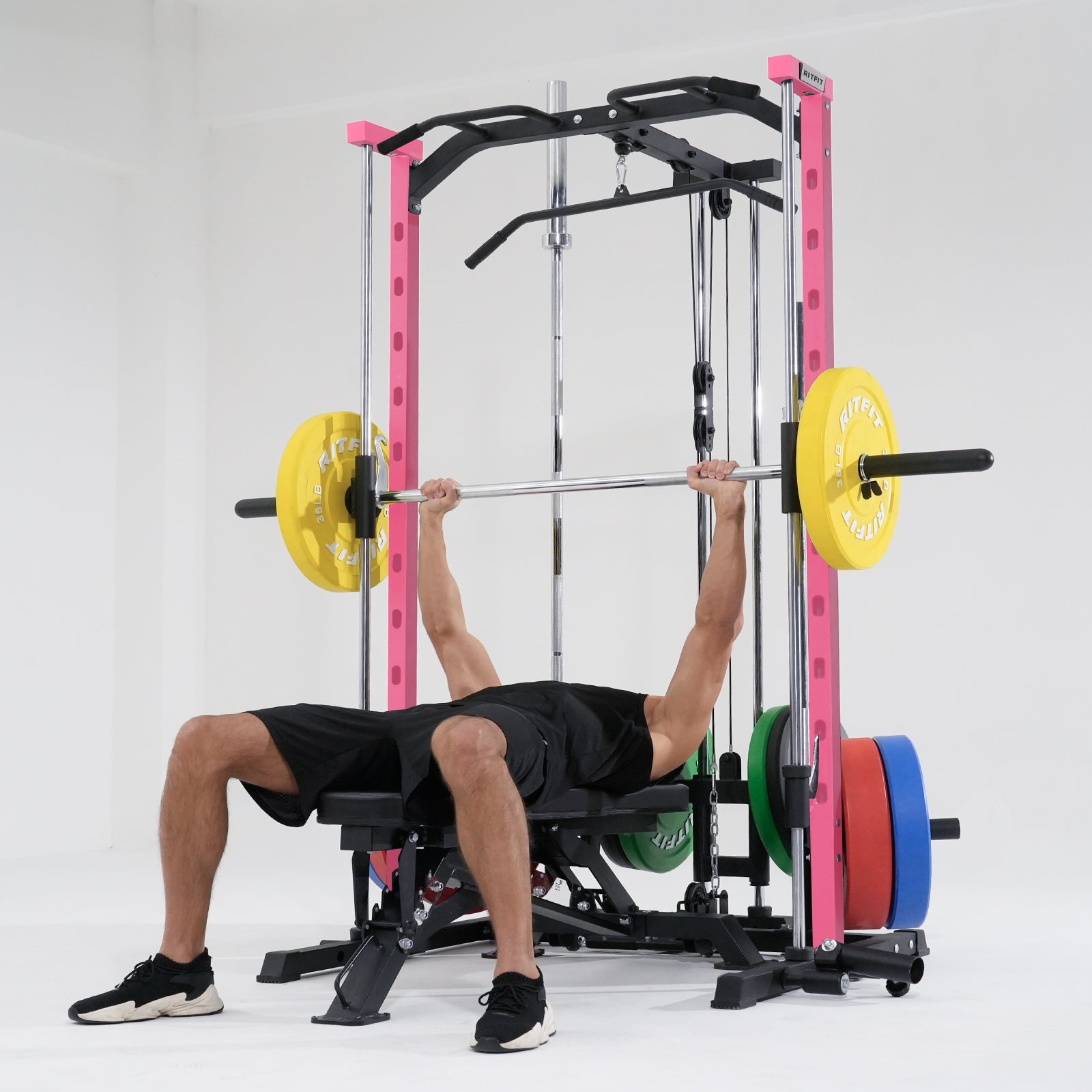 RitFit PSR05 2.0 Pink Smith Machine with LAT-Pull Down