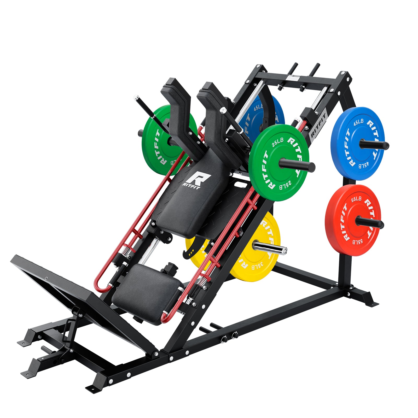RitFit GAZELLE PRO 3-in-1 Leg Press and Hack Squat machine set for strength training with adjustable components