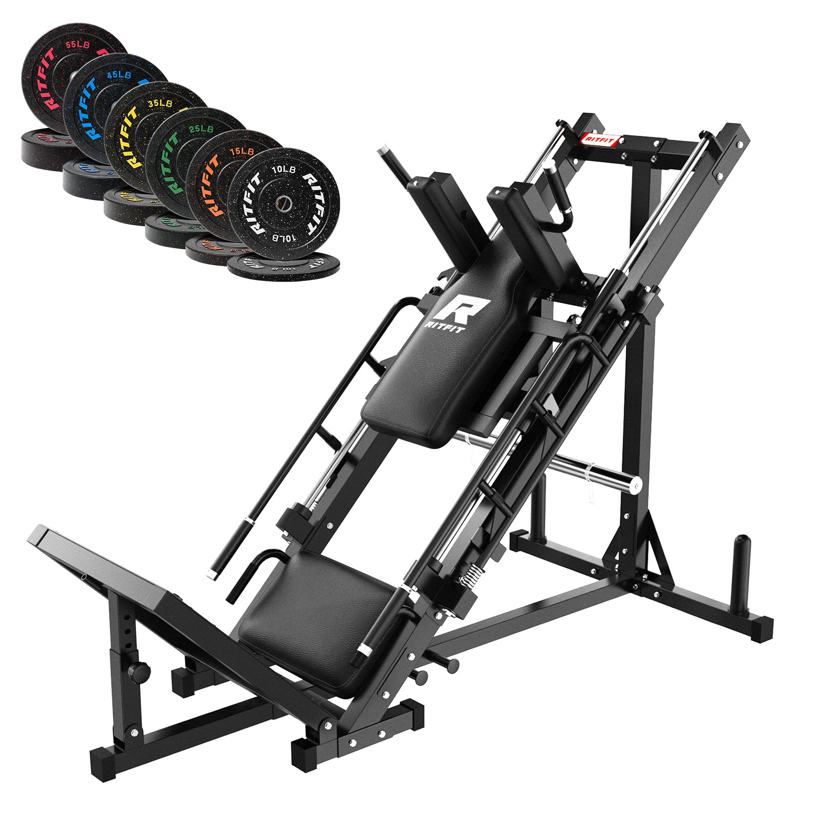 RitFit BLP01 Full Leg Workout Package 3-In-1 Leg Press, Hack Squat, and Calf Raise Set - RitFit