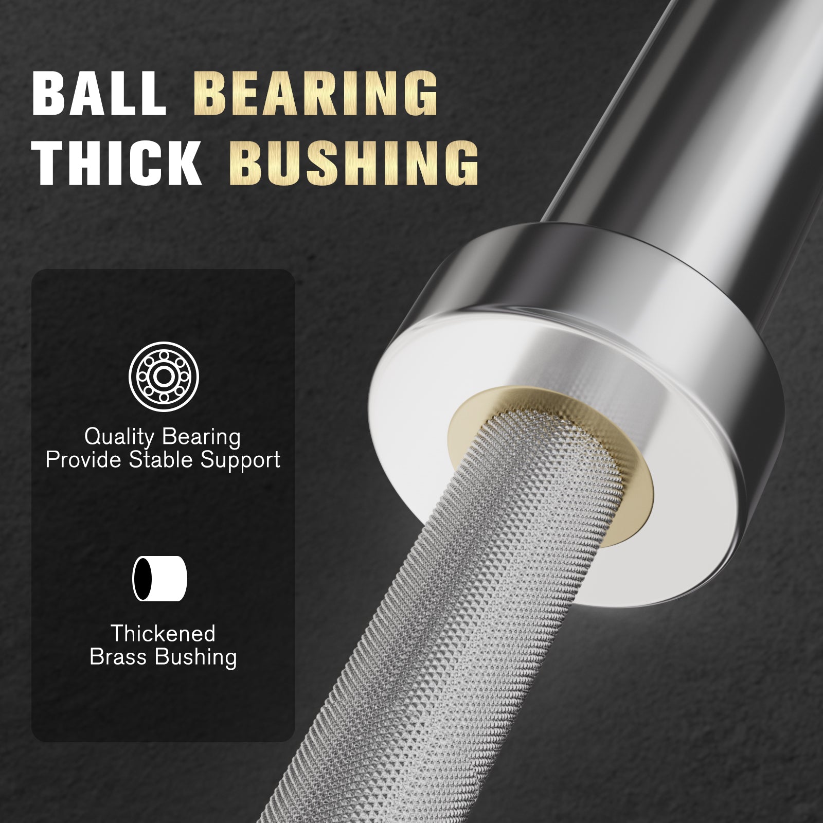 RitFit 7FT Olympic Barbell Bar 2'' Weight Lifting Bar