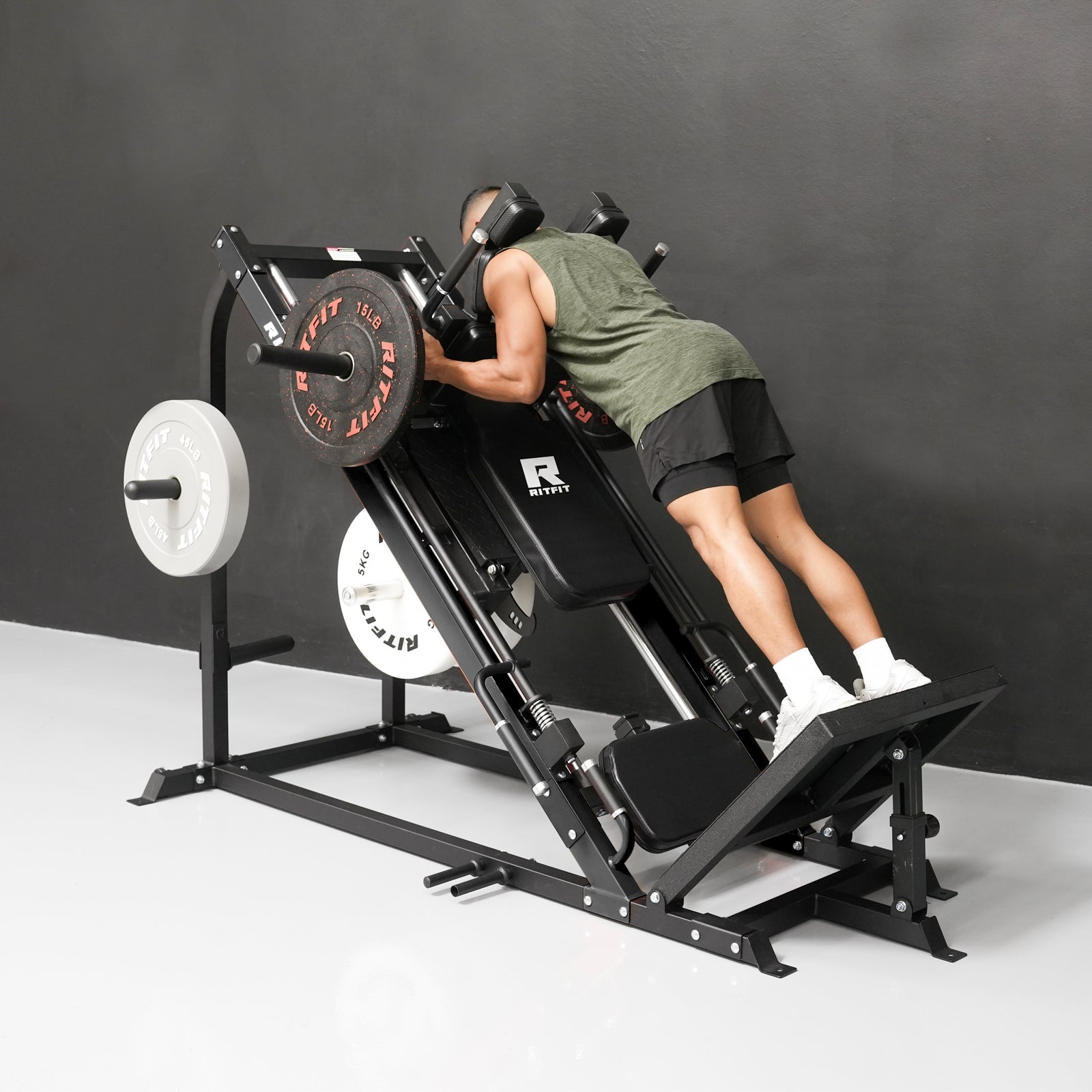 RitFit GAZELLE 3-in-1 Leg Press Hack Squat Machine for Home Gym - RitFit