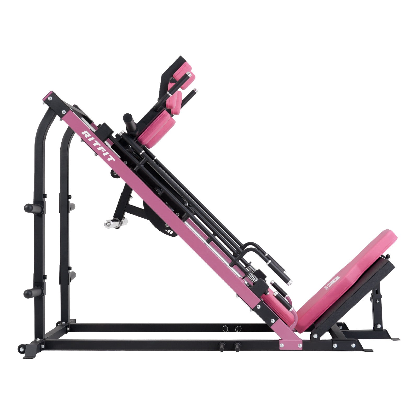 RitFit Gazelle 3-in-1 leg press and hack squat machine for home gym strength training, shown with adjustable components.