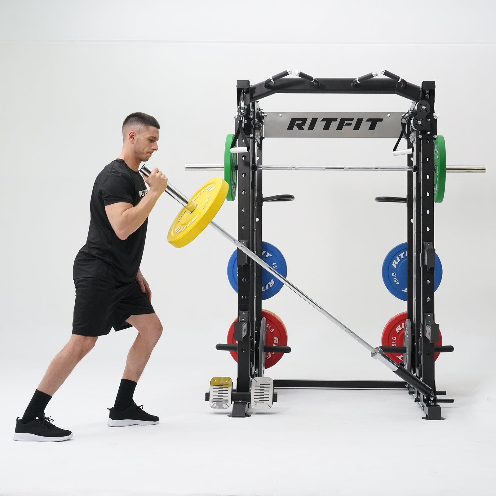 RitFit BUFFALO Smith Machine Home Gym Package with Lat Pull Down and Cable Crossover - RitFit