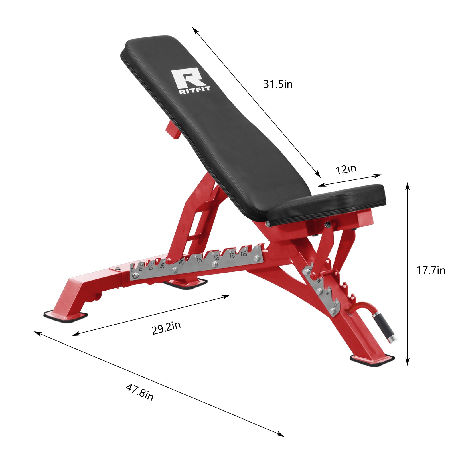 RitFit 1300LB Adjustable Weight Bench BWB01 - RitFit