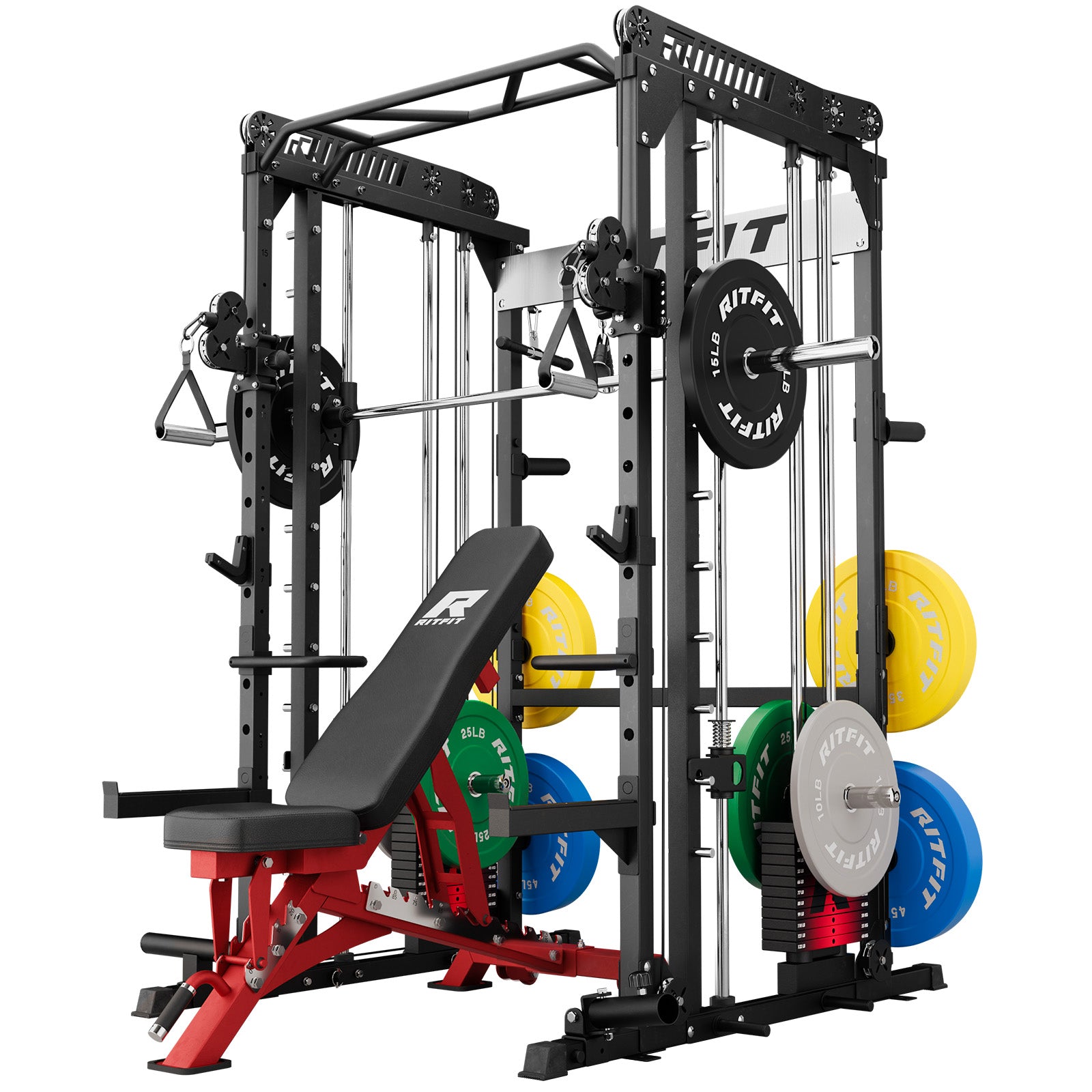 RitFit M1 PRO Smith Machine Weight Stack Home Gym Package - RitFit