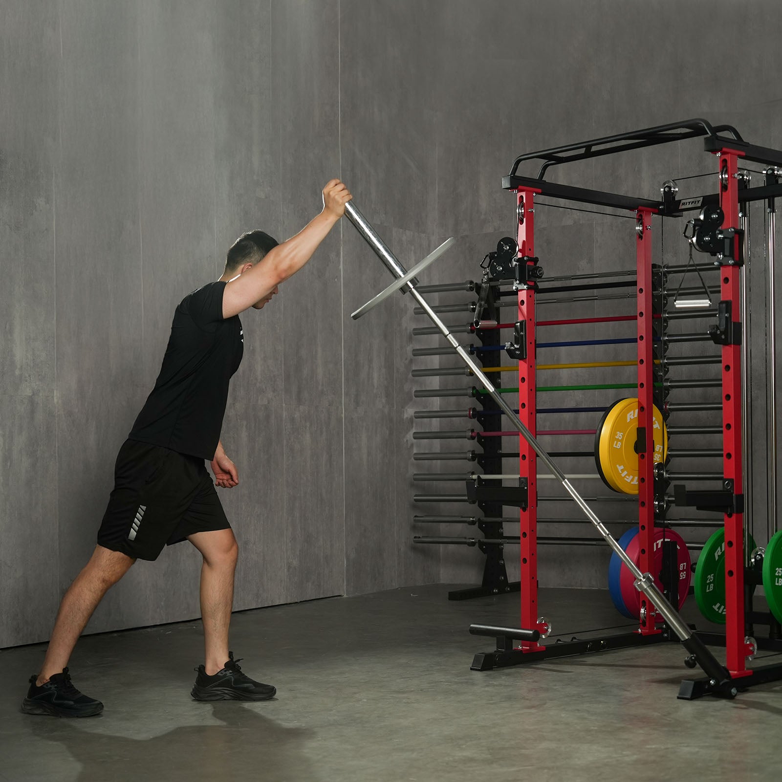 RitFit P3 Power Cage 1200lbs with Smooth Cable System & Aluminum Pulleys - RitFit