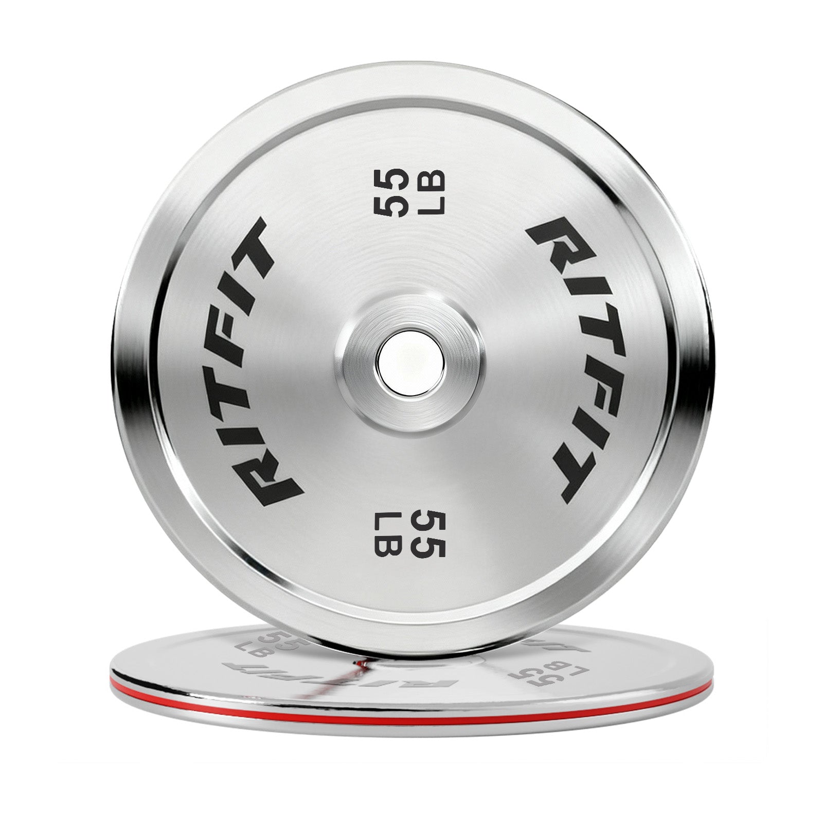 RitFit Silver Steel Strip Olympic Plates 2-Inch