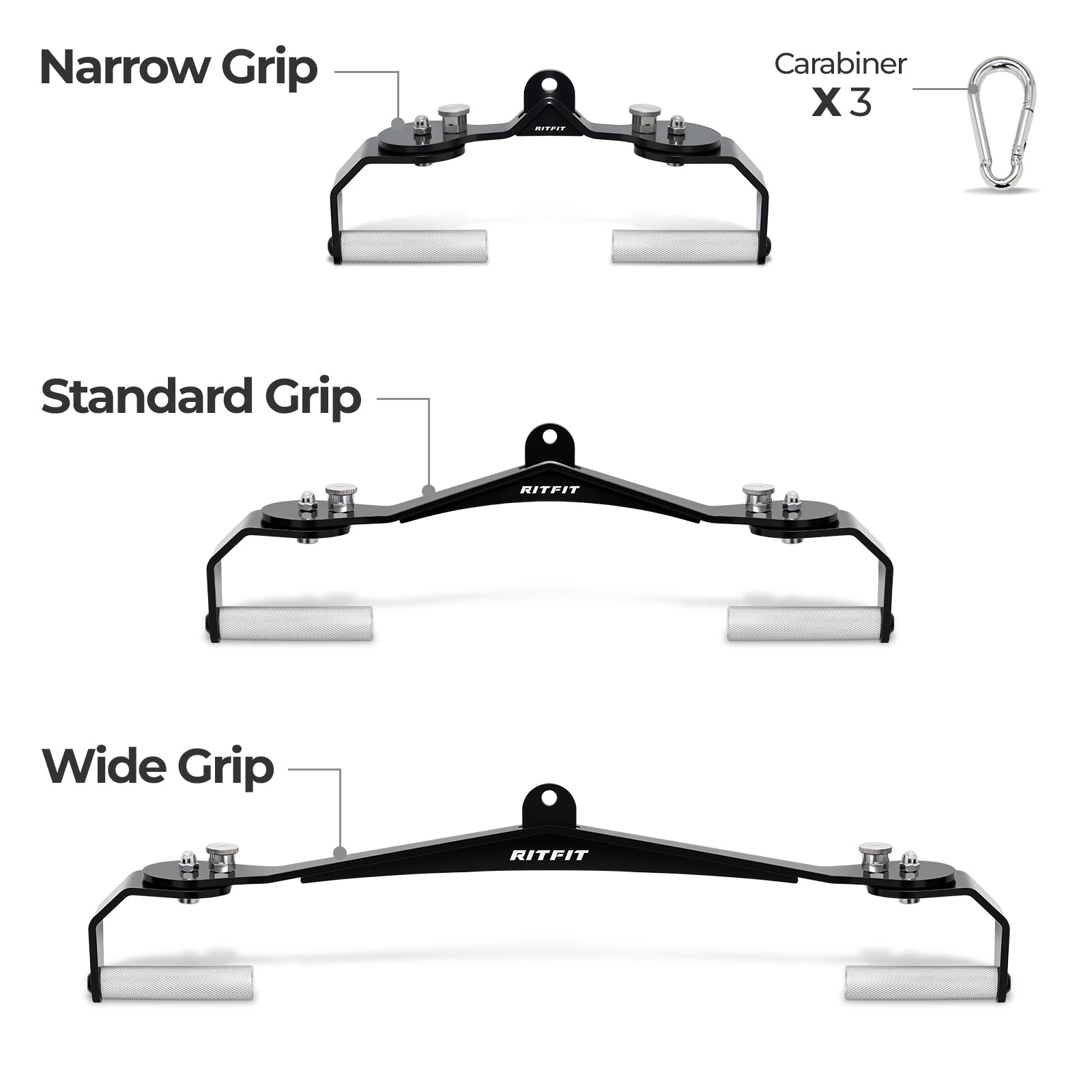 RitFit Adjustable Aluminum Alloy Gym Handle Set - RitFit