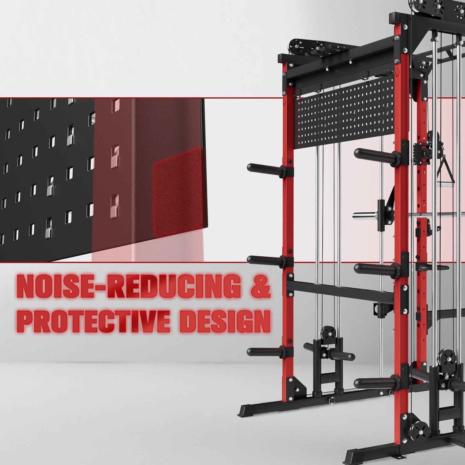 RitFit PBM1 Pegboard attachment for M1 PRO, featuring metal hooks and slots for organizing fitness accessories.