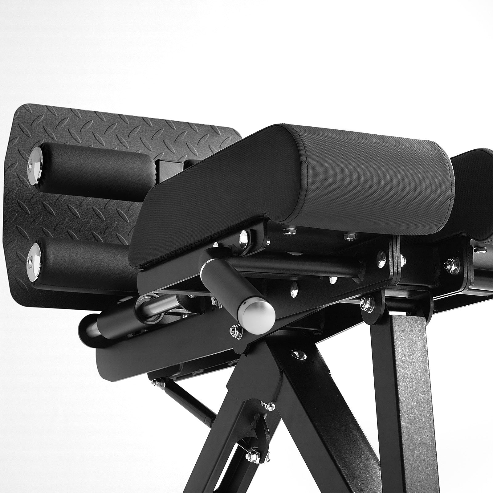 RitFit BE01 adjustable back extension machine for home and gym, featuring padded support and adjustable height for strength training.