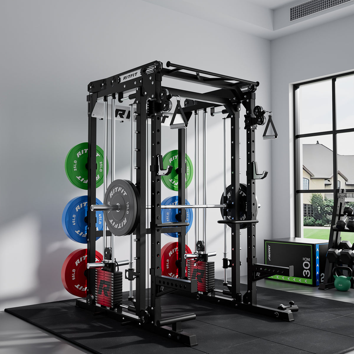 RitFit WSM2 weight stack set with 286lbs for M2 / M2 3D gym machines, showing the adjustable weight plates and attachment components.