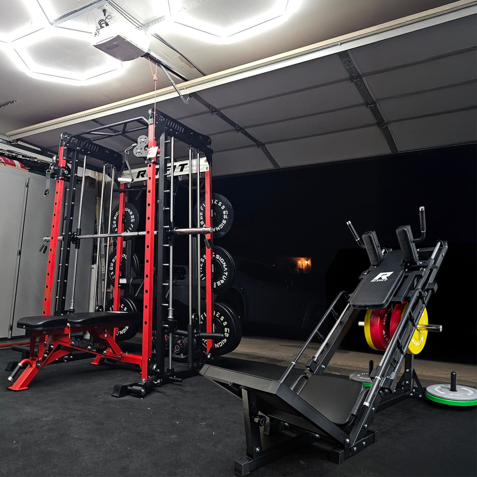 RitFit M1 PRO Smith Machine with Cable Crossover and BLP01 Leg Press Hack Squat Package for Home Gym - RitFit