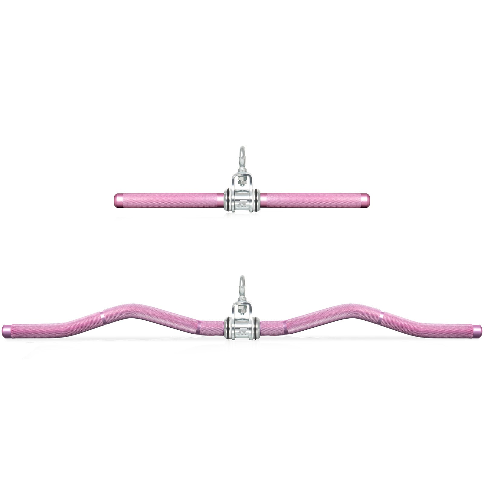 RitFit Aluminum Alloy Handle Set Long W-Shaped and Short Straight Bar for Cable Machine