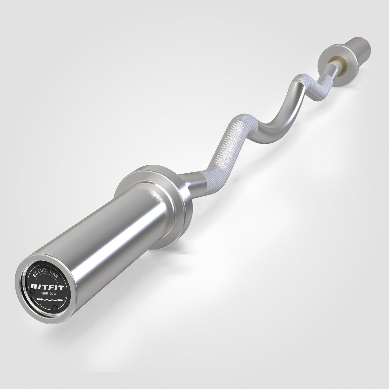 Exercise Barbell Curl Bar Ritfit 47'' EZ Curl Bar Home Gym Fitness