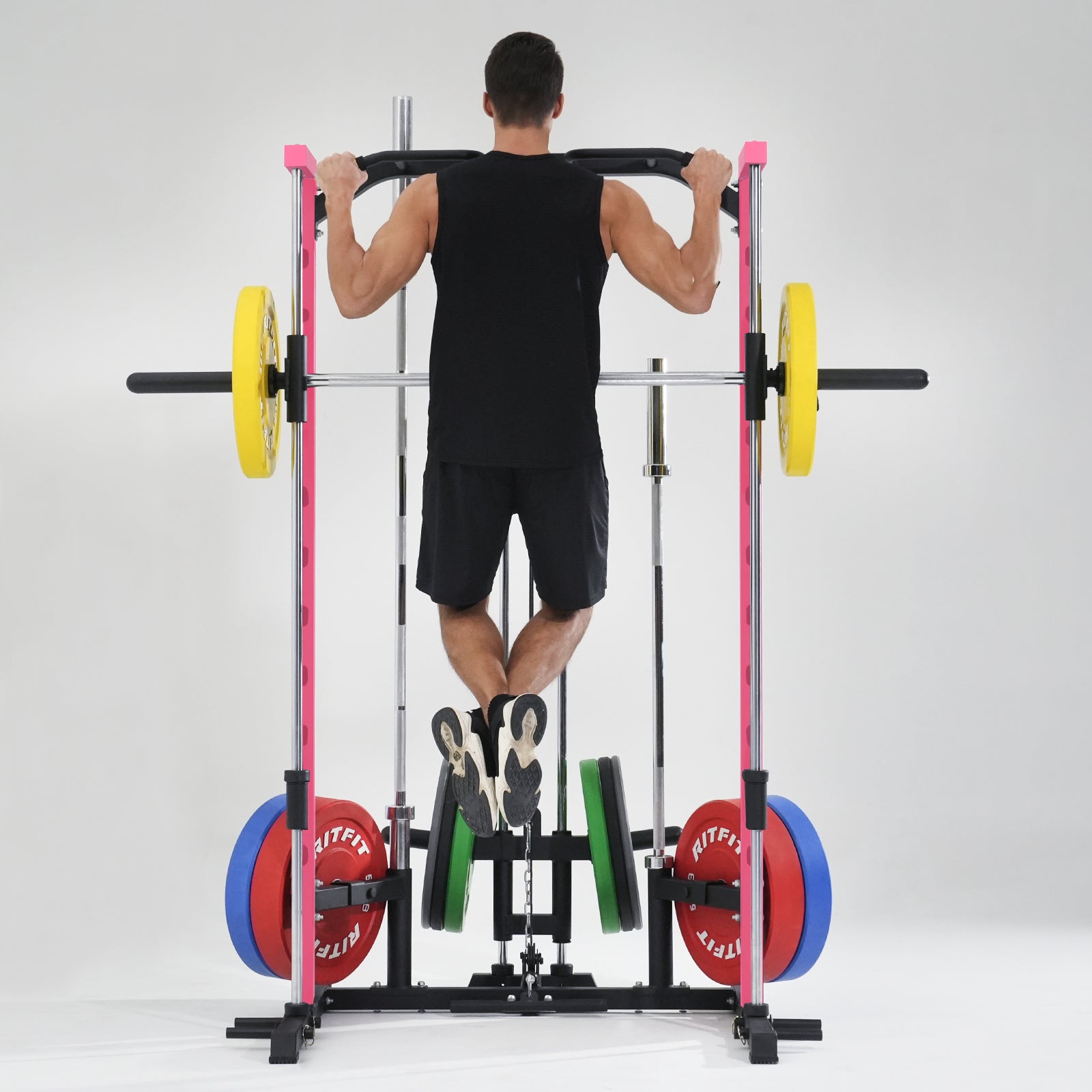 RitFit PSR05 2.0 Pink Smith Machine with LAT-Pull Down - RitFit