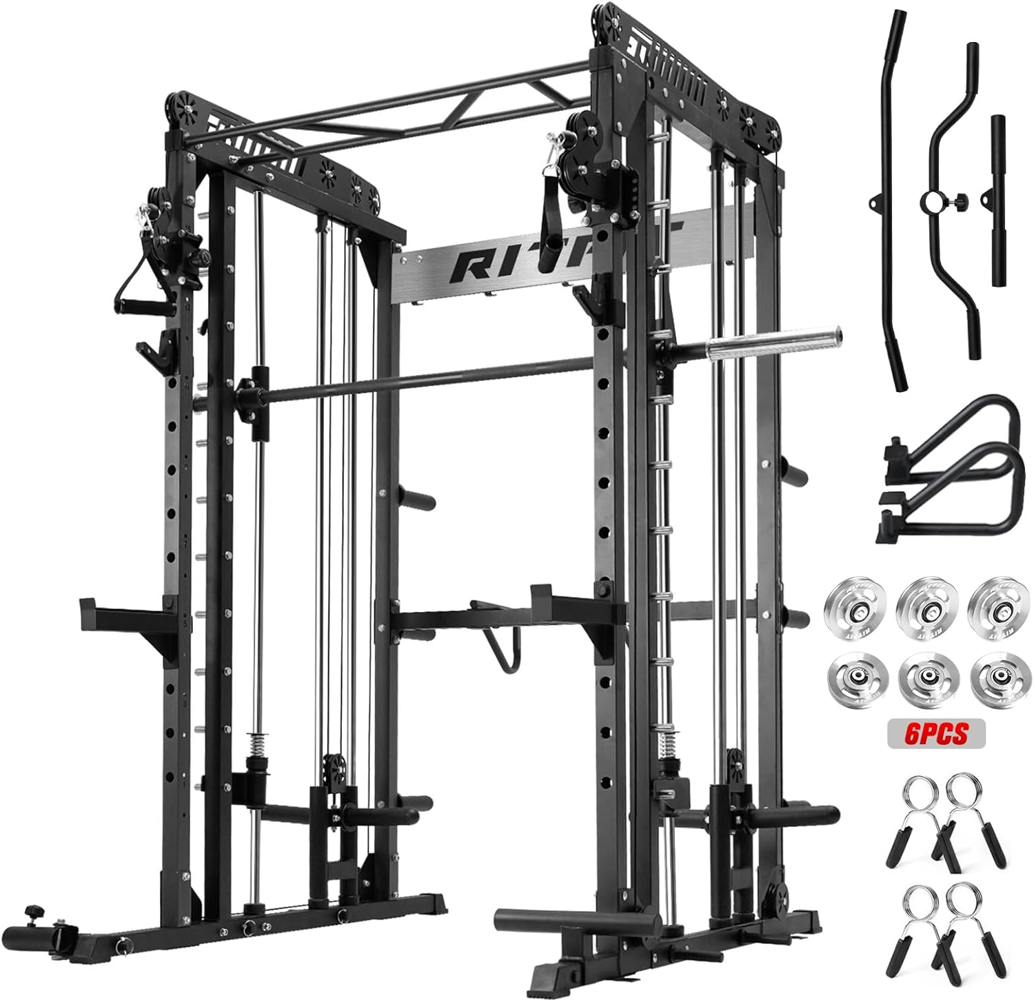 RitFit M1 Smith Machine with Cable Crossover System for Home Gym