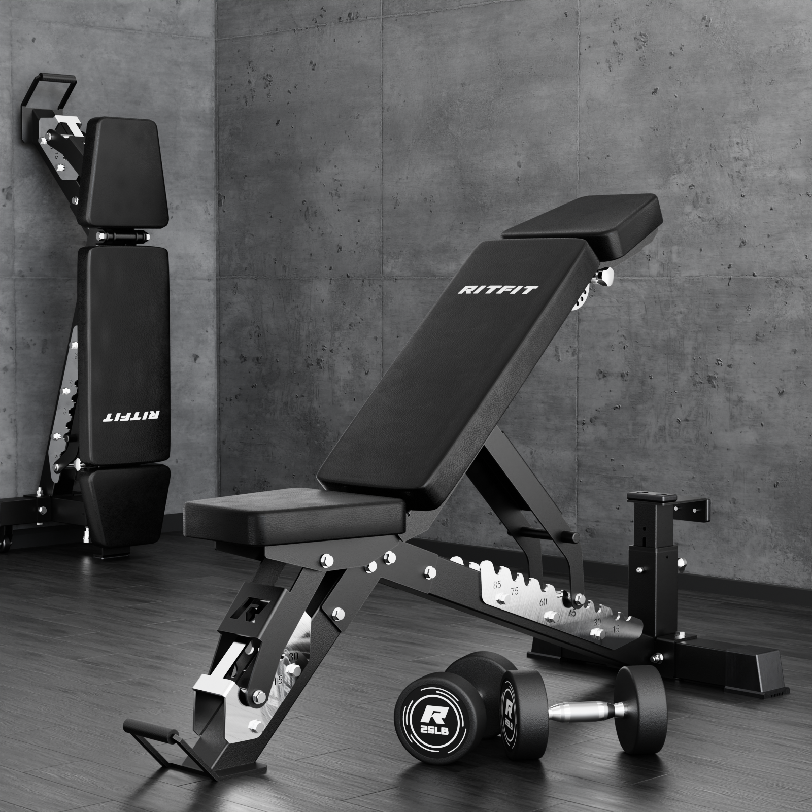 RitFit 3-Section Adjustable Weight Bench BWB02 - RitFit