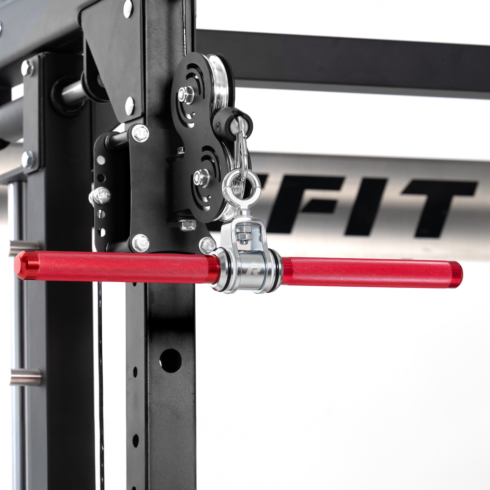 RitFit Aluminum Alloy Handle Set Long W-Shaped and Short Straight Bar for Cable Machine