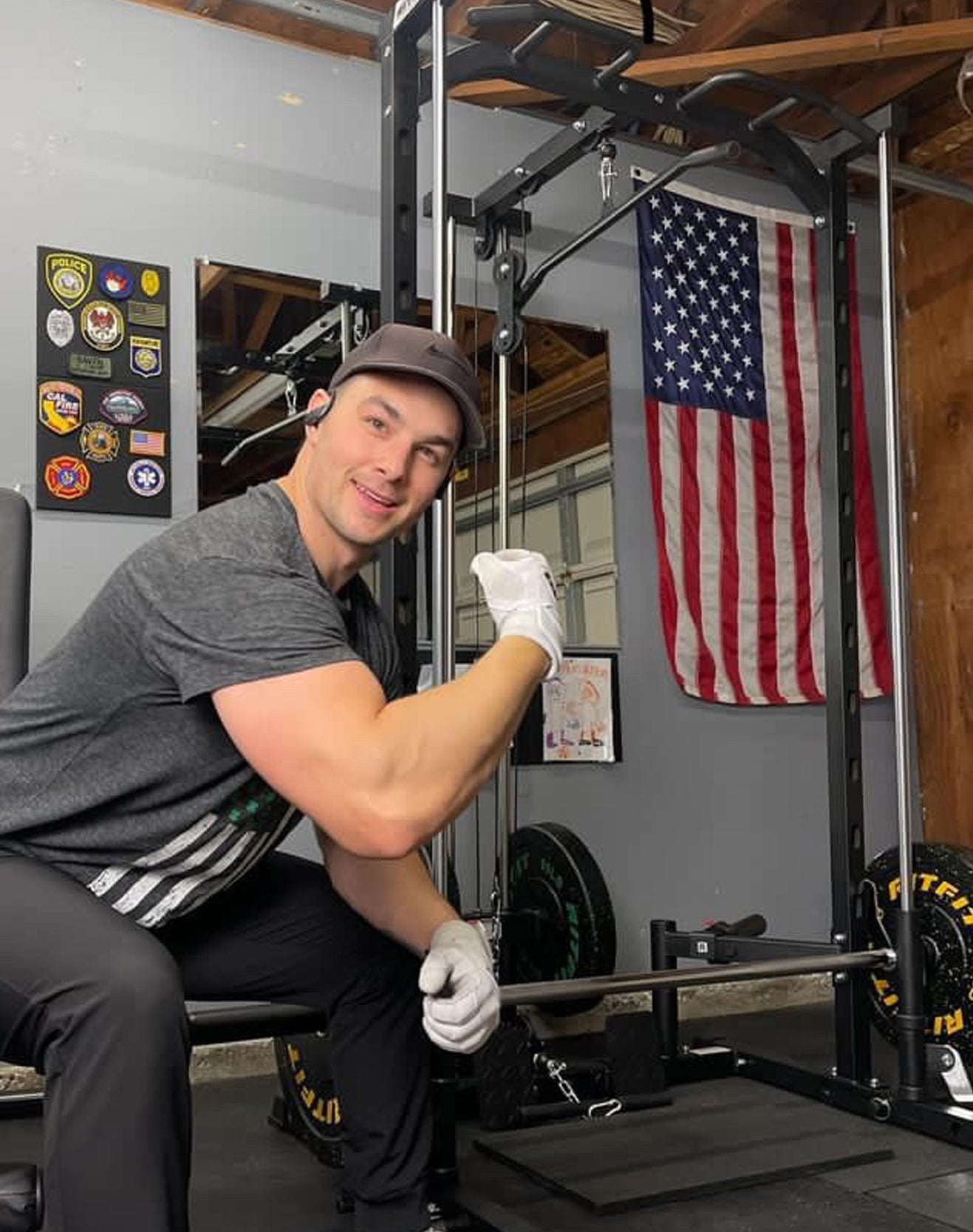 Home gym setup with RitFit fitness equipment – customer workout showcase
